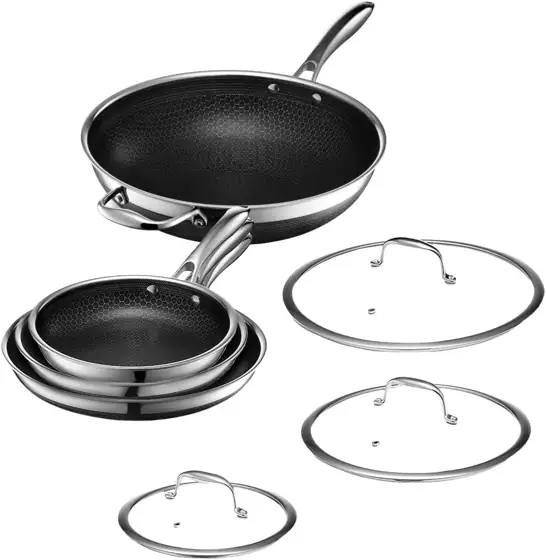 HexClad Hybrid Nonstick 7-Piece Pan… — Photo 1