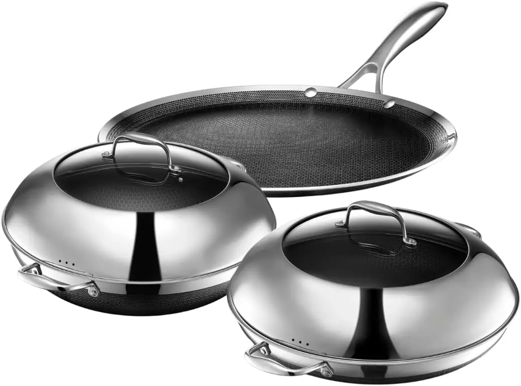 HexClad Hybrid Nonstick 5-Piece Cookware… — Photo 1