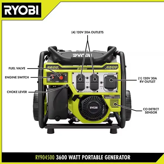 3600-Watt Recoil Start Gasoline Powered… — Photo 4