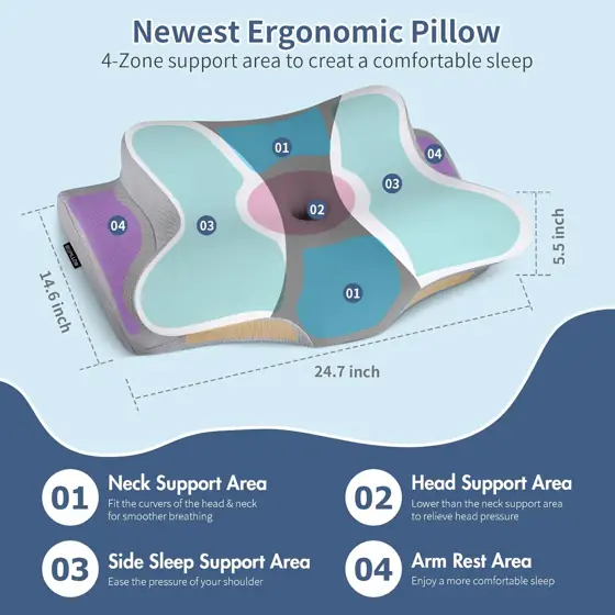 Cervical Pillow for Neck Pain… — Photo 4
