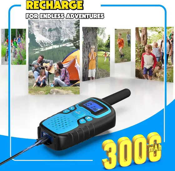 Wishouse Kids Rechargeable Walkie Talkies,… — Photo 3