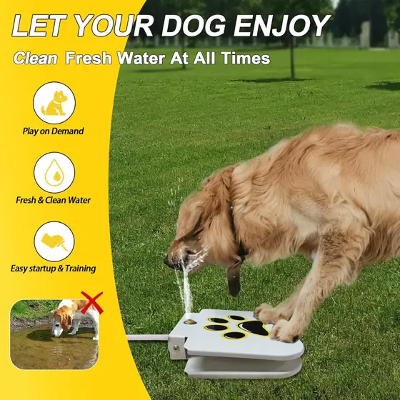 Outdoor Dog Water Fountain Step… — Photo 2