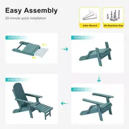 Outdoor HDPE Plastic Adirondack Chair… — Photo 3
