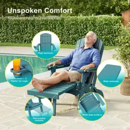 Outdoor HDPE Plastic Adirondack Chair… — Photo 4
