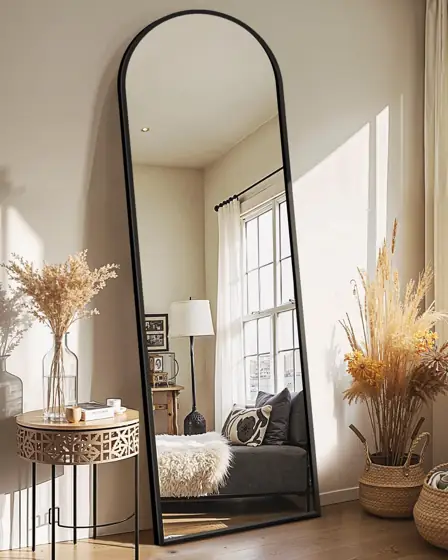 Delma Arched Full-Length Mirror with… — Photo 1