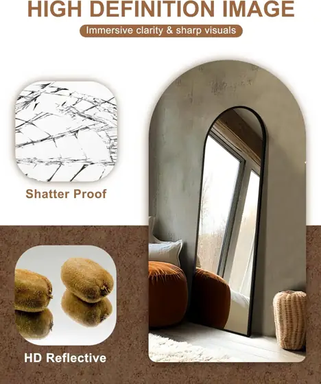 Delma Arched Full-Length Mirror with… — Photo 3