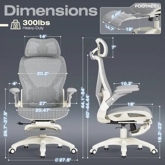 ELABEST X100 Ergonomic Mesh Office… — Photo 2