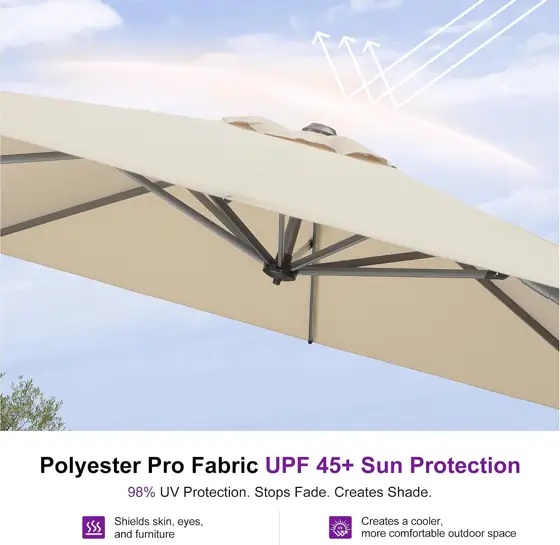 PURPLE LEAF Outdoor Umbrella with… — Photo 4