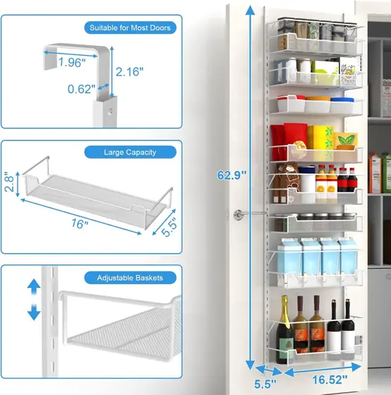 VyGrow Over-the-Door Pantry Organizer, 8-Tier… — Photo 3