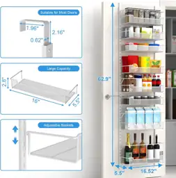 VyGrow Over-the-Door Pantry Organizer, 8-Tier… — Photo 3