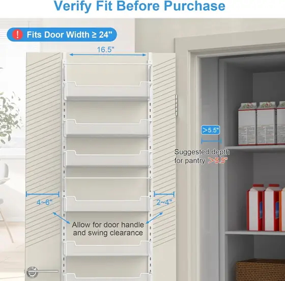 VyGrow Over-the-Door Pantry Organizer, 8-Tier… — Photo 4