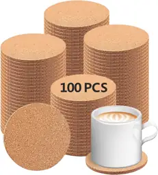100 Pcs Cork Coasters for… — Photo 1