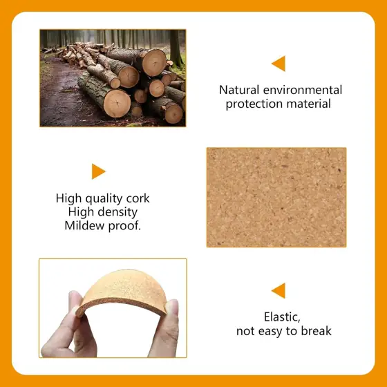 100 Pcs Cork Coasters for… — Photo 4