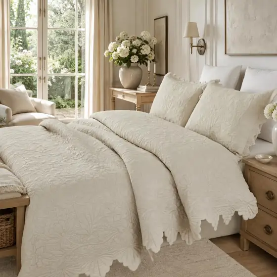 Brandream Full-Size Cotton Beige Farmhouse… — Photo 2
