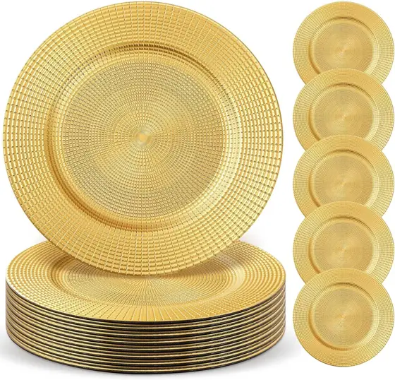 12 Pack Gold Charger Plates,… — Photo 1