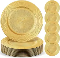 12 Pack Gold Charger Plates,… — Photo 1