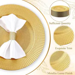 12 Pack Gold Charger Plates,… — Photo 2