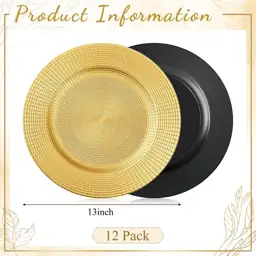12 Pack Gold Charger Plates,… — Photo 3
