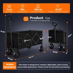 Originsure 100L Portable Collapsible Wagon… — Photo 3