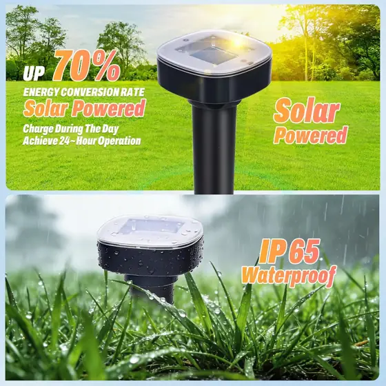 10-Pack Mole Repellent Solar Powered… — Photo 3
