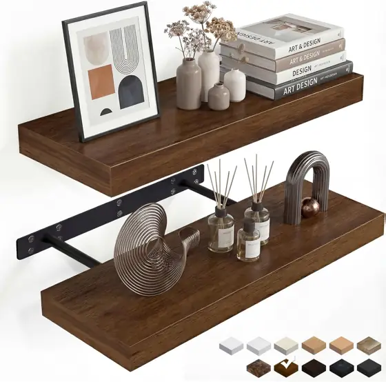 24in Walnut Floating Shelves for… — Photo 1