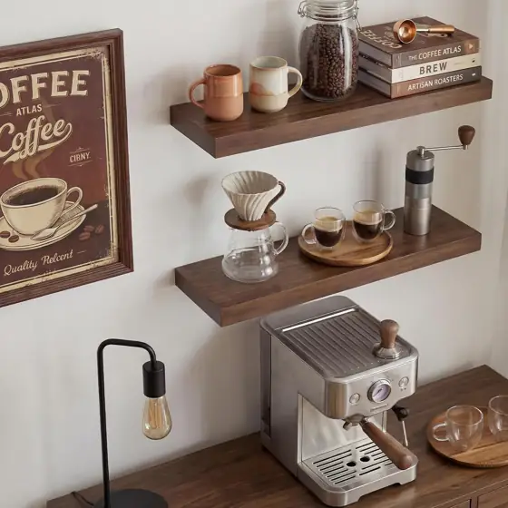 24in Walnut Floating Shelves for… — Photo 2