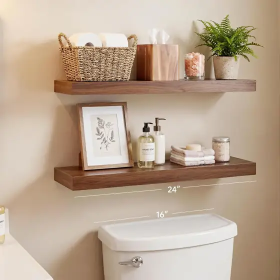 24in Walnut Floating Shelves for… — Photo 4
