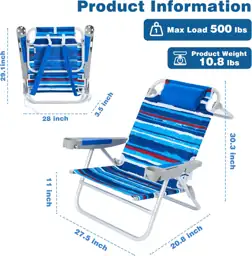 SunnyFeel Extra Wide Beach Chair… — Photo 2