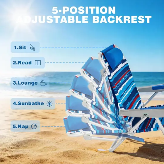 SunnyFeel Extra Wide Beach Chair… — Photo 3