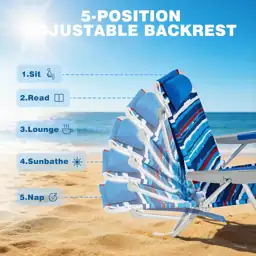 SunnyFeel Extra Wide Beach Chair… — Photo 3