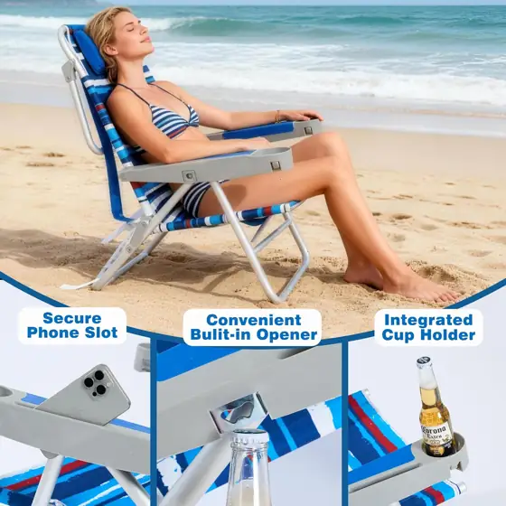SunnyFeel Extra Wide Beach Chair… — Photo 4
