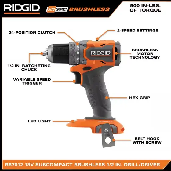 18V SubCompact Brushless Cordless 1/2… — Photo 3