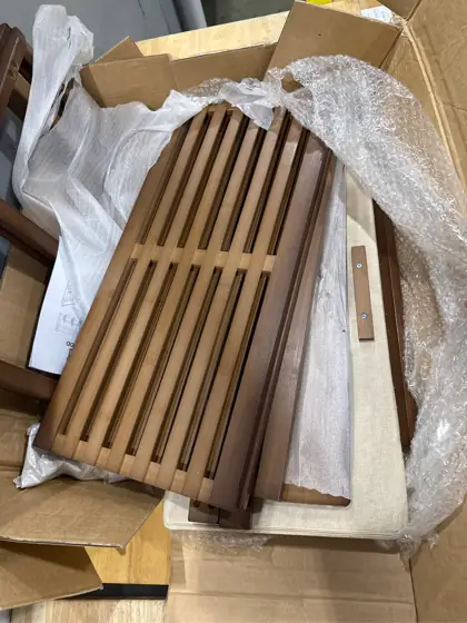 27.6" Bamboo Shoe Bench with… — Photo 7