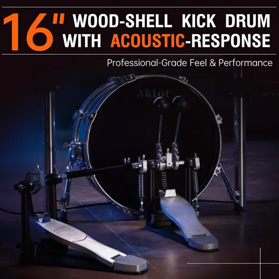 AKLOT Acoustic-Style Electric Drum Set:… — Photo 4