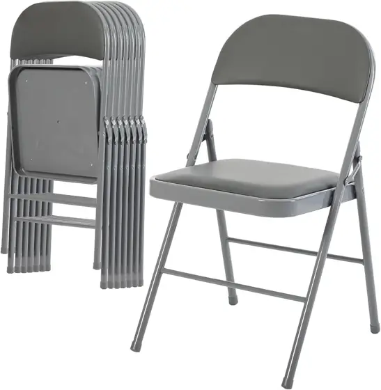 DUMOS Folding Chairs 8 Pack,… — Photo 1