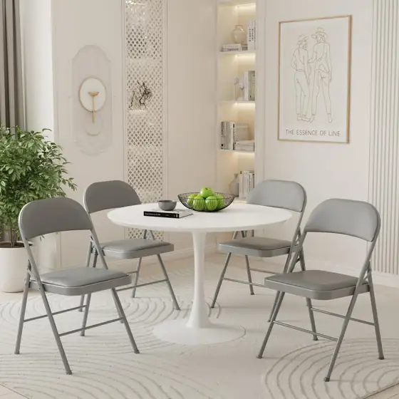 DUMOS Folding Chairs 8 Pack,… — Photo 2