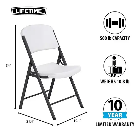 Lifetime Commercial Grade Contoured Folding… — Photo 4