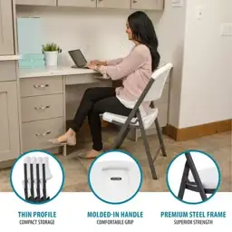Lifetime Folding Chair, Indoor/Outdoor Commercial,… — Photo 3