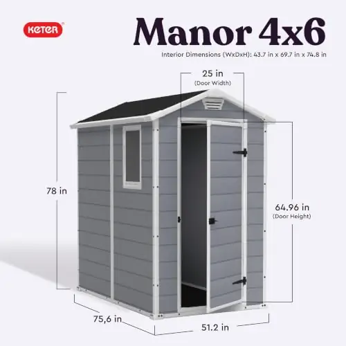 Keter Manor 4x6 Resin Outdoor… — Photo 2
