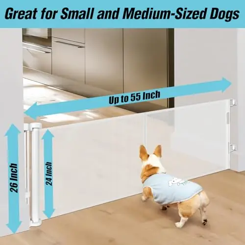 24-Inch Tall Retractable Dog Gate… — Photo 2