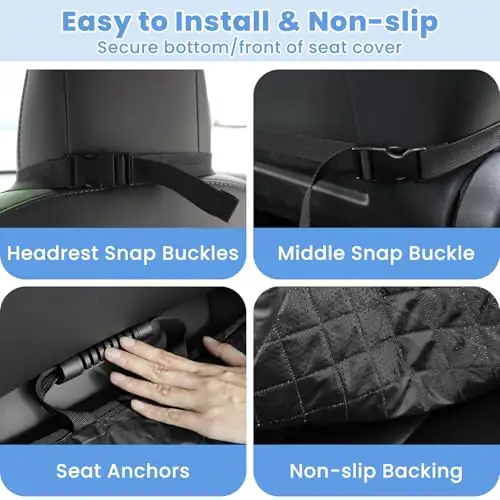 ELONGRIVER Dog Car Seat Covers,… — Photo 4