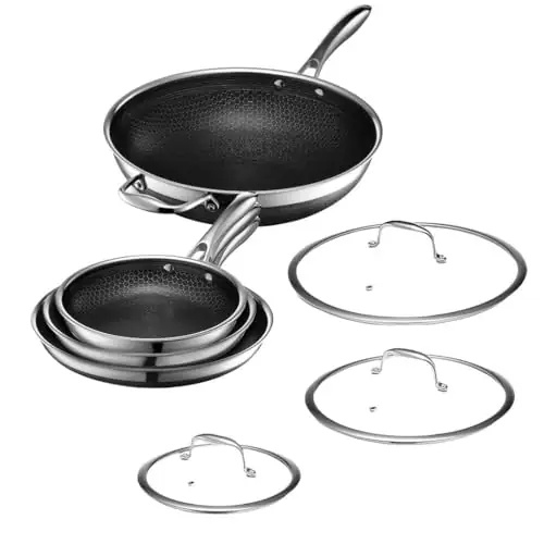 HexClad Hybrid Nonstick 7-Piece Pan… — Photo 1