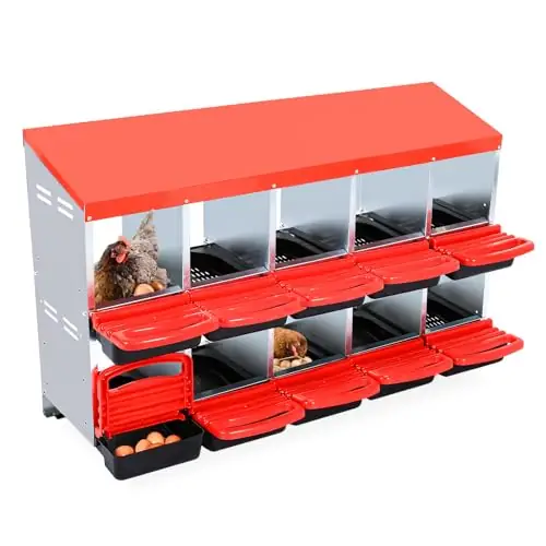 GarveeLife Chicken Nesting Box, 10-Compartment… — Photo 1