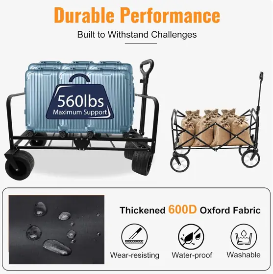 Collapsible Wagon Cart with Wheels,… — Photo 4