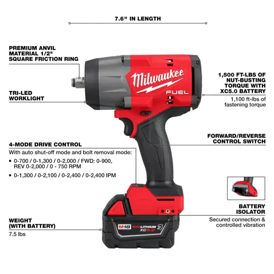 Milwaukee M18 1/2 in. Cordless… — Photo 3